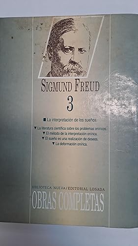 Bild des Verkufers fr Sigmund Freud. Obras completas. 3 zum Verkauf von Libros nicos