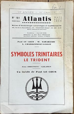 Revue Atlantis n°181 (mars-avril 1956) : Symboles trinitaires. Le trident. Un inédit de Paul Le Cour