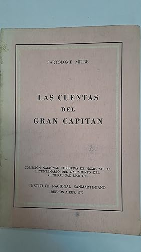 Image du vendeur pour Las cuentas del gran capitan mis en vente par Libros nicos