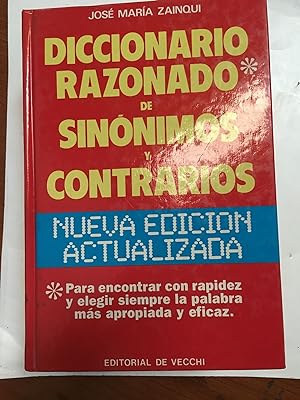Imagen del vendedor de Diccionario razonado de sinonimos y contrarios a la venta por Libros nicos