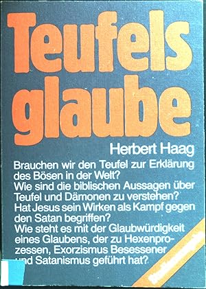 Bild des Verkufers fr Teufelsglaube. zum Verkauf von books4less (Versandantiquariat Petra Gros GmbH & Co. KG)