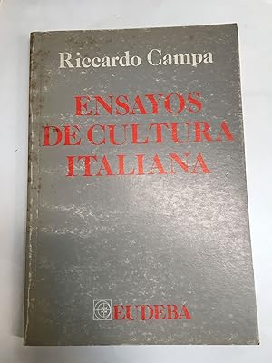 Imagen del vendedor de Ensayos de cultura italiana a la venta por Libros nicos