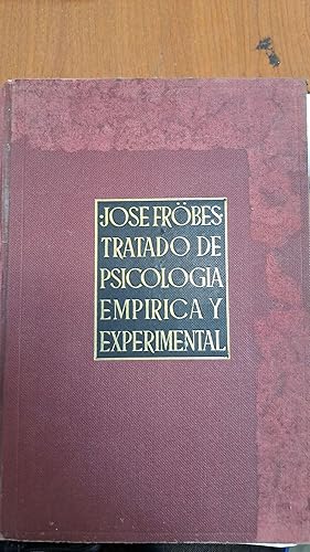 Imagen del vendedor de Tratado de psicologia empirica y experimental a la venta por Libros nicos