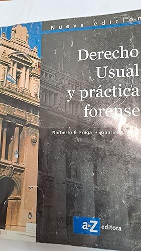 Seller image for Derecho usual y practica forense for sale by Libros nicos