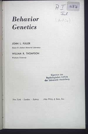 Image du vendeur pour Behavior Genetics. mis en vente par books4less (Versandantiquariat Petra Gros GmbH & Co. KG)