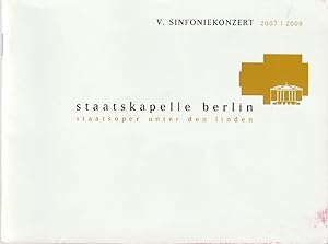 Bild des Verkufers fr Programmheft V. SINFONIEKONZERT 2007 / 2008 Olivier Messiaen zum Verkauf von Programmhefte24 Schauspiel und Musiktheater der letzten 150 Jahre