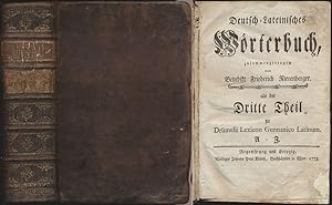 Deutsch-lateinisches Wörterbuch, als der Dritte Theil zu Drümelii Lexicon Germanico Latinum. A-Z.