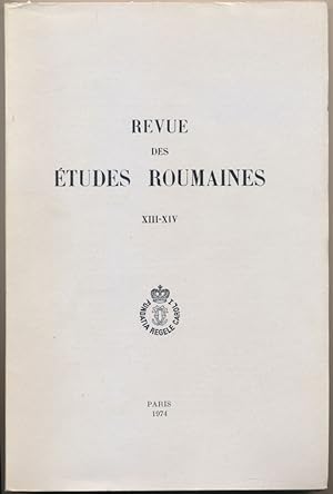 Revue des Études Roumaines: Tome XIII-XIV and Tome XV