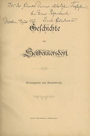 Geschichte von Seifhennersdorf. Herausgegeben vom Gemeinderath.