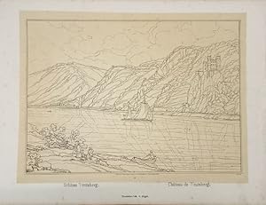 Rheinstein - Schloss Vautsberg. Chàteau de Vautsberg. Lithographie Nr. 11b von J.A. Lasinsky aus:...