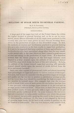 Image du vendeur pour Relation of Sugar Beets to General Farming".from the Yearbook of the Department of Agriculture, 1903 mis en vente par Dorley House Books, Inc.