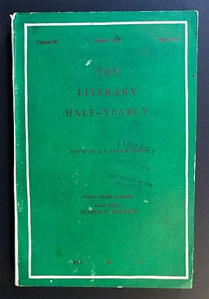 Seller image for The Literary Half-Yearly, Volume 11, Number 2 (XI, Two; July 1970) - West Indies Number for sale by Philip Smith, Bookseller