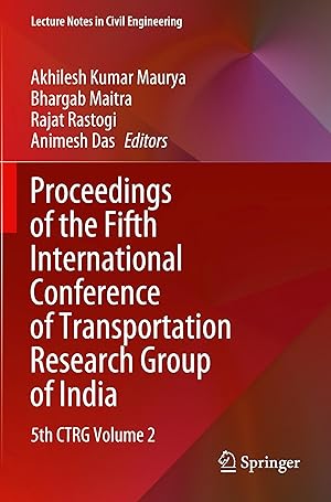 Seller image for Proceedings of the Fifth International Conference of Transportation Research Group of India for sale by moluna