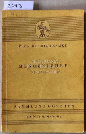 Mengenlehre. [= Sammlung Göschen, Bd. 999/999a]