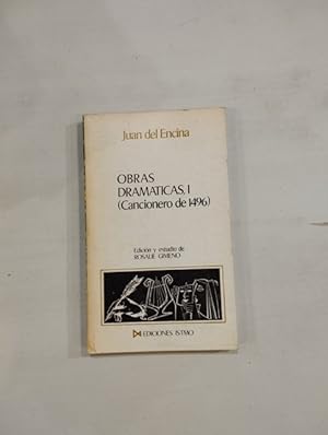 Imagen del vendedor de Obras dramticas I (Cancionero de 1496) a la venta por Saturnlia Llibreria