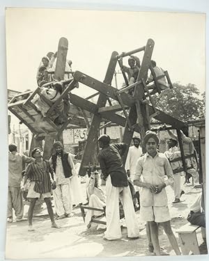 Photograph of a Hand made Wooden Ferris Wheel