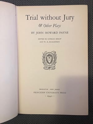 Seller image for Trial without Jury & Other Plays for sale by The Groaning Board