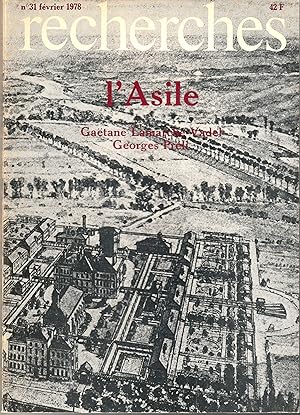 Seller image for L'Asile [Insane asylum]. Recherches No 31. for sale by abibliodocs