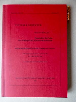 Bild des Verkufers fr Hauptstze des Seins : Die Grundlegung des modernen Materiebegriffs. Zum 800. Todestag von Averroes. Mit einem Vorwort von Jan Robert Bloch. (= System und Struktur, Band VI, Heft 1 & 2 - 1998) zum Verkauf von Krull GmbH