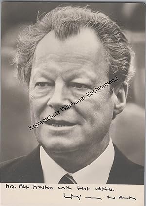 Original Autograph Willy Brandt (1913-1992) Bundeskanzler /// Autogramm Autograph signiert signed...