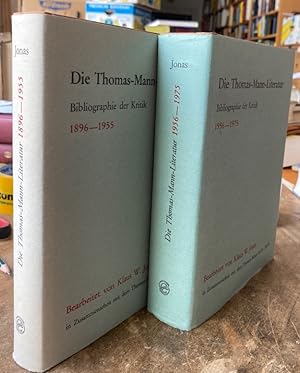 Seller image for Die Thomas-Mann-Literatur - Bibliographie der Kritik. [2 Bnde] Band I: 1896-1955. Band II: 1956-1975. for sale by Antiquariat Thomas Nonnenmacher