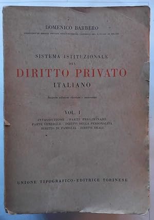 Sistema Istituzionale del Diritto Privato Italianao. Vol. 1 e 2.