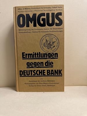 Bild des Verkufers fr Ermittlungen gegen die Deutsche Bank 1946/47 aus dem Nachla Gerhard Lwenthal zum Verkauf von PlanetderBuecher