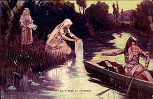 Künstler Ansichtskarte / Postkarte La Vierge au Jourdain, Biblische Szene