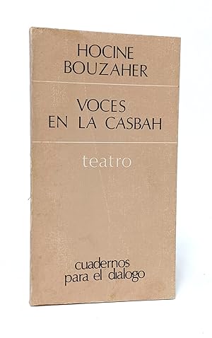 Bild des Verkufers fr Voces en la casbah. zum Verkauf von Librera Berceo (Libros Antiguos)