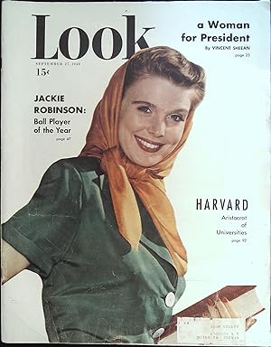 Look Magazine September 27, 1949 Jackie Robinson - Ball Player of the Year