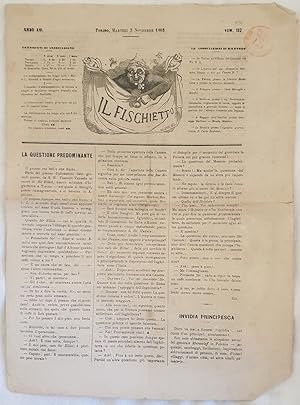 IL FISCHIETTO TORINO MARTEDI 3 NOVEMBRE 1863 TIP. LETTERARIA ,