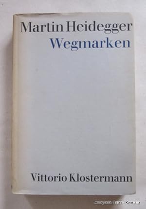 Imagen del vendedor de Wegmarken. Frankfurt, Klostermann, 1967. 4 Bl., 398 S., 1 Bl. Or.-Kart.; Rcken gebrunt u. etwas fleckig. a la venta por Jrgen Patzer