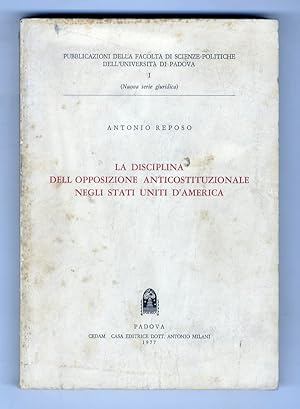 La disciplina dell'opposizione anticostotuzionale negli Stati Uniti d'America.