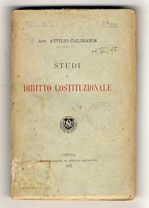 Studi di diritto costituzionale.