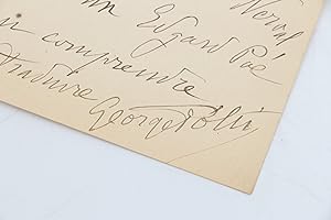Lettre autographe signée adressée à son ami le poète Jean Ott