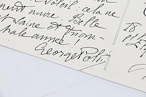 Carte postale autographe signée adressée à son ami le poète Jean Ott