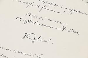 Lettre autographe signée adressée à Carlo Rim concernant Nelly Kaplan et la femme d'Abel Gance : ...