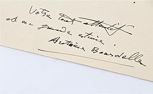 Laudative lettre autographe signée adressée à Carlo Rim le félicitant autant pour son style que p...