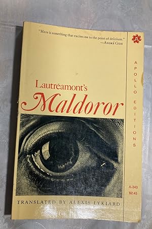Seller image for Lautreamont's Maldoror (Apollo editions) for sale by biblioboy