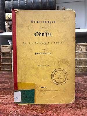 Seller image for Anmerkungen zur Odyssee. Fr den Gebrauch der Schler. Erstes Heft. for sale by Antiquariat Seibold