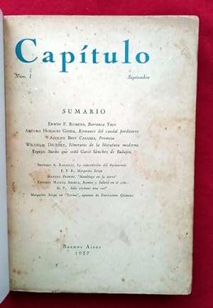 Imagen del vendedor de Revista CAPITULO - Coleccin completa. N 1 al 3 (1937- 1938). a la venta por Libreria del Signo