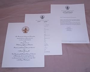 Image du vendeur pour The Presidential Inaugural Committee Invitation mis en vente par Pacific Rim Used Books  LLC