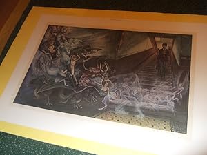 Image du vendeur pour Limited Edition Print, Signed and Numbered By Judy King Rieniets -COVER ART PRINT for Writing for the Twilight Zone by George Clayton Johnson ( Dragons, Ghoul, Harpy, Mermaid, Demons, Snake, etc) mis en vente par Leonard Shoup