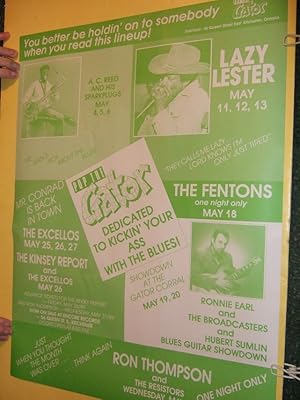 Pop The Gator Concert Blues Poster Kitchener Ontario ( May 1989 )(advertises A C Reed and His Spa...