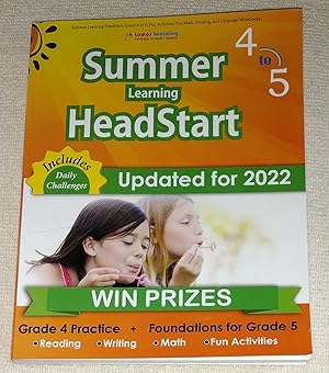 Bild des Verkufers fr Summer Learning Headstart, Grade 4 to 5 : fun activities plus math, reading, and language workbooks zum Verkauf von The Librarian's Books