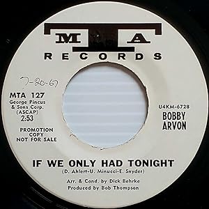 Imagen del vendedor de If We Only Had Tonight / I'll Be Seeing You [7" 45 rpm Promo] a la venta por Kayleighbug Books, IOBA