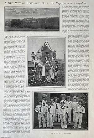 Abbotsholme, a New Way of Educating Boys: An Experiment in Derbyshire. Three photographic prints,...