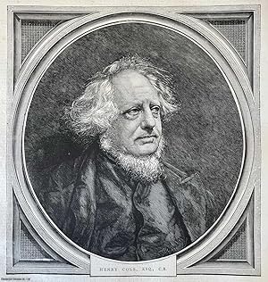 Portrait of Henry Cole, Civil Servant and Inventor. An original woodcut engraving, with brief acc...