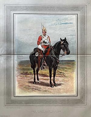 The First Life Guards, a Trooper in Marching Order. Drawn from Life by William Small. An original...