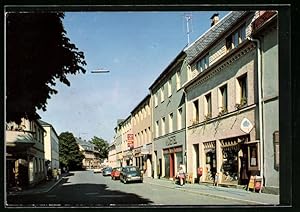 Bild des Verkufers fr Ansichtskarte Helmbrechts, Geschfte in der Friedrich-Ebert-Strasse zum Verkauf von Bartko-Reher